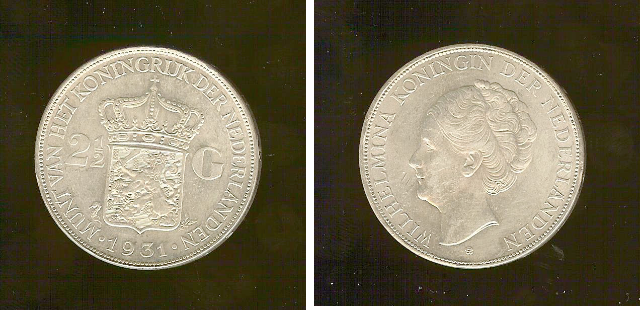 Netherlands 2 1/2 gulden 1931 BU